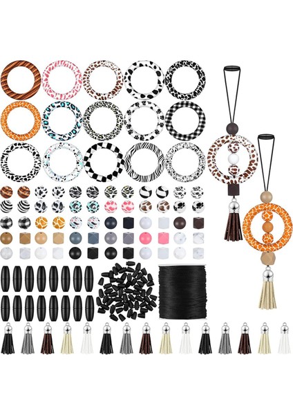 Silikon Boncuklu Yüzük Yapım Kitleri Dıy Kolye Için (Yurt Dışından)