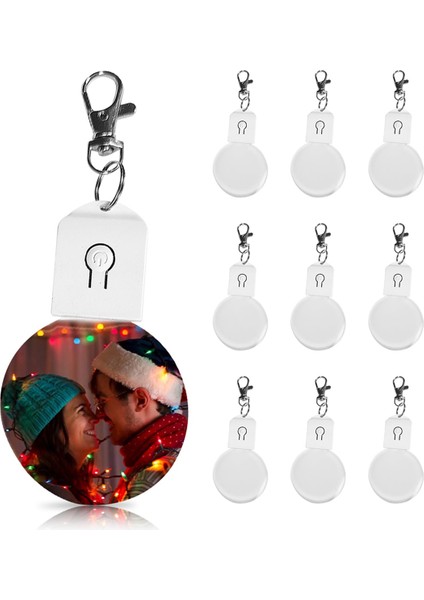 Fotoğraf Için Anahtarlıklı LED Aydınlatmalı Anahtarlık Boşlukları Yuvarlak (Yurt Dışından)