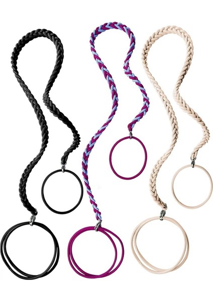 3 Paket At Kuyruğu Tutacağı Kalın Saçlar Için Elastik Saç Bağları (Yurt Dışından)