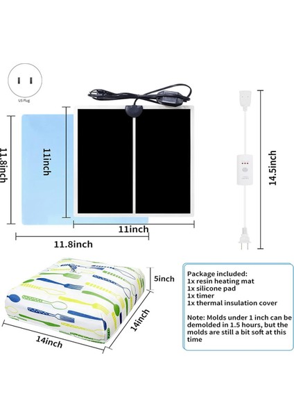 Reçine Isıtma Pedi Reçine Kurutma Makinesi Isıtma Pedi Kapaklı ve Kapaklı Abd Fişi (Yurt Dışından) fırsatları