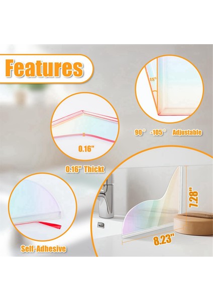 Duş Su Sıçrama Koruyucuköşe Su Koruyucu 2 Adet (Yurt Dışından) modelleri