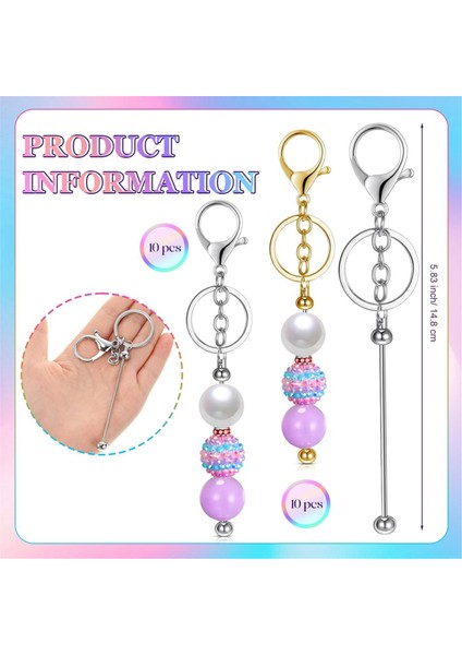 20 Adet Boncuklu Anahtarlık Çubukları Metal Boncuklu Boş Anahtarlıklar (Yurt Dışından) fırsatları