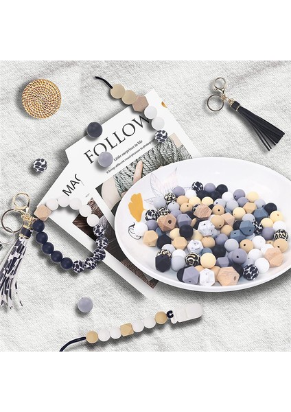 Anahtarlık Yapımı Için 112 Adet Silikon Boncuk (Yurt Dışından) modelleri