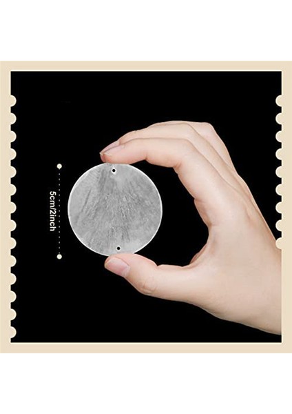 60 Adet 2 Inç Yuvarlak Capiz Kabukları 2 Delikli Yuvarlak Doğal Kabuk (Yurt Dışından) fırsatları