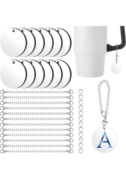 12 Set Süblimasyon Charm Isim Kimlik Charm Gümüş (Yurt Dışından) fiyatları