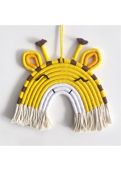 Gökkuşağı Duvar Askısı Makrome Dokuma Gökkuşağı Duvar Askısı El Dokuması,c (Yurt Dışından) fiyatları