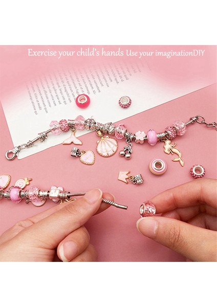 Takı Yapımı Seti Charm Bilezik Kolye Hediye Boncuk Seti C (Yurt Dışından) fırsatları