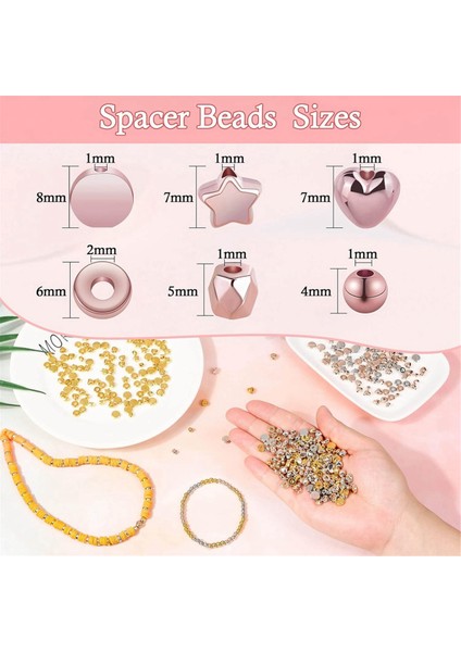 1920PC Spacer Boncuk Seti Takı Yapımı Için Çeşitli Yuvarlak (Yurt Dışından) fırsatları