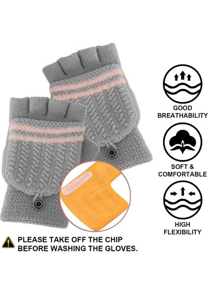 Erkekler ve Kadınlar Için USB Isıtmalı Eldivenler (Gri) (Yurt Dışından) indirimleri