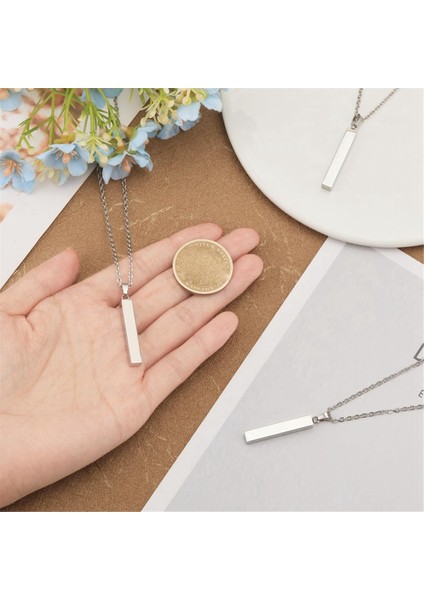 10 Adet Dikdörtgen Kolye Üzerine Yazı Yazılabilir Dikdörtgen Kolye (Yurt Dışından) modelleri