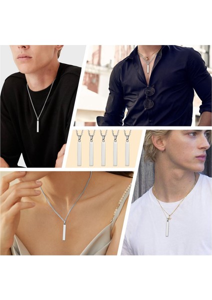 10 Adet Dikdörtgen Kolye Üzerine Yazı Yazılabilir Dikdörtgen Kolye (Yurt Dışından) indirimleri