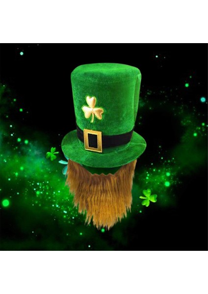 Erkek . Patrick Günü Yeşil Yonca Leprechaun Şapkası (Yurt Dışından)
