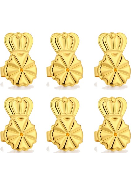3 Çift Küpe Arkası Küpe Arkası Kaldırıcı Altın (Yurt Dışından)