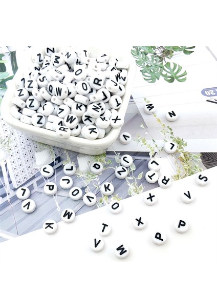 Daire Harf Boncukları 3.5X7MM Akrilik Harf Boncukları Tek Alfabe (Yurt Dışından) modelleri