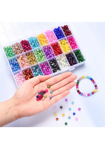 Çatlak El Yapımı Yuvarlak Gevşek Ara Boncuklar 8mm (Yurt Dışından) fırsatları