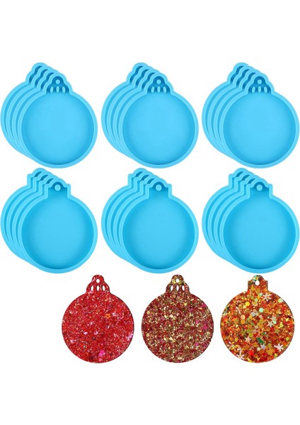 24 Parça Reçine Kalıpları 2 Stil Halatlı Noel Süsü Kalıbı Mavi (Yurt Dışından) fiyatları