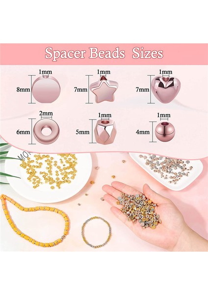 Spacer Boncuk Seti Çeşitli Bilezik Boncukları Yuvarlak Boncuklar (Yurt Dışından) modelleri