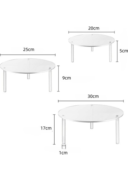 3 Paket Şeffaf Akrilik Kek Standları Kek Standı Kek Tutucu (Yurt Dışından) modelleri