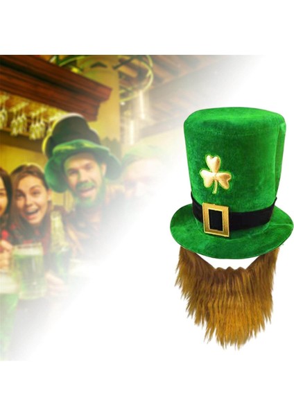 Erkek . Patrick Günü Yeşil Yonca Leprechaun Şapkası (Yurt Dışından)