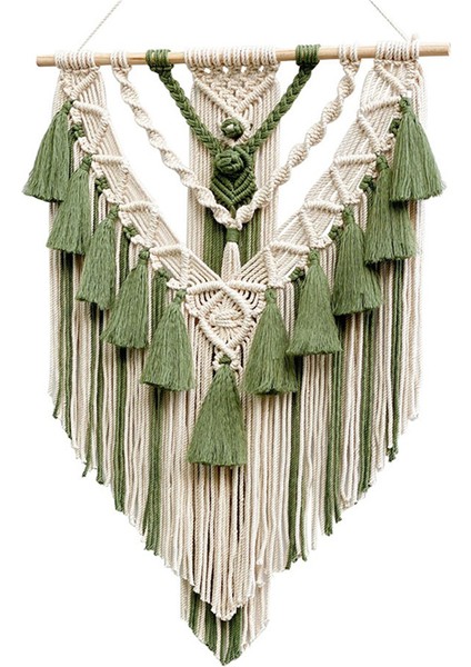 Duvara Asılan Süs Boho El Sanatları Dekorasyon Muhteşem Goblen Yeşil (Yurt Dışından) indirimleri