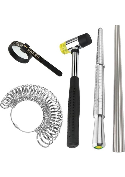 Yüzük Ölçü Aleti Metal Mandrel Ölçüm Çubuğu Halka Mandrel Alüminyum (Yurt Dışından)