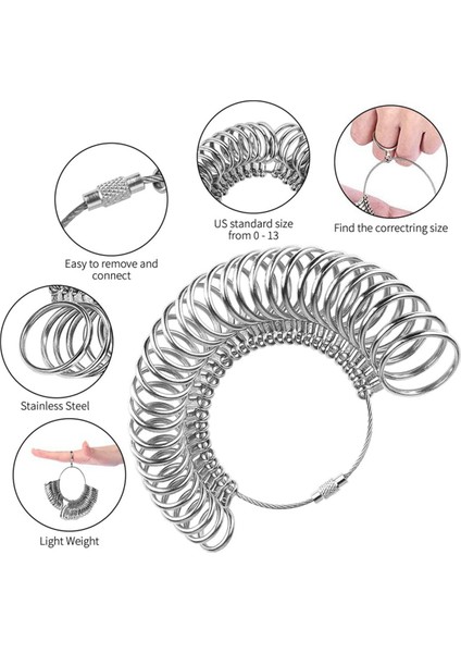 Yüzük Ölçü Aleti Metal Mandrel Ölçüm Çubuğu Halka Mandrel Alüminyum (Yurt Dışından) fiyatları