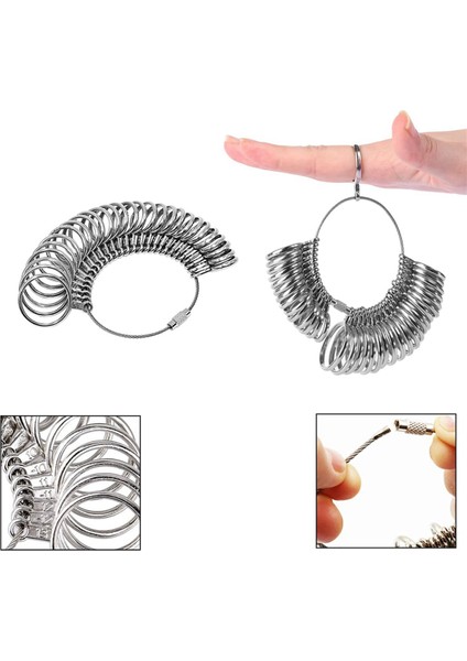 Yüzük Ölçü Aleti Metal Mandrel Ölçüm Çubuğu Halka Mandrel Alüminyum (Yurt Dışından) indirimleri