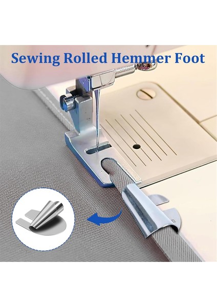 Dikiş Rulo Kenar Ayağı 6 Adet 3-8mm Genişliğinde Rulo Basınç Ayağı (Yurt Dışından) fırsatları