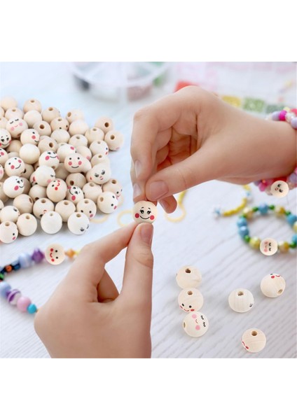 100 Adet Yüzlü Ahşap Boncuk Paketi 20 mm Delikli Ahşap Toplar (Yurt Dışından) fiyatları