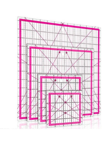 6 Parça Akrilik Kapitone Cetvelleri Kare Kumaş Kesme Cetveli (Yurt Dışından) fırsatları