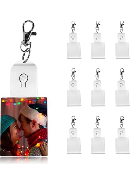 Fotoğraf Anahtarlıkları Için LED Aydınlatmalı Anahtarlık Boşlukları Dikdörtgen (Yurt Dışından)