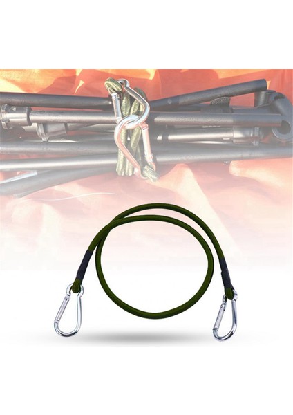 Açık Hava Ağır Hizmet Tipi Bungee Kordon Elastik Bağlama Kayışı Seti 60CM (Yurt Dışından)