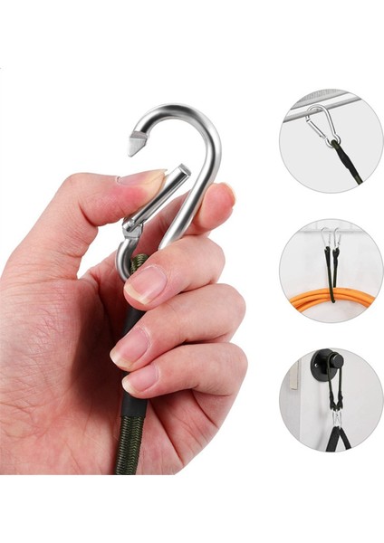 Açık Hava Ağır Hizmet Tipi Bungee Kordon Elastik Bağlama Kayışı Seti 60CM (Yurt Dışından)