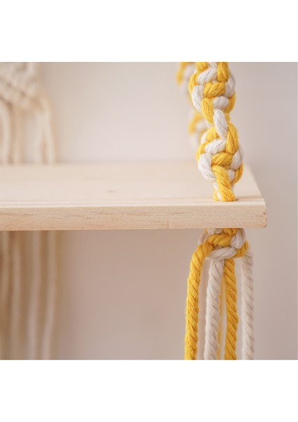 Tek Katlı Makrome Boho Duvar Askılı Raf (Yurt Dışından) modelleri