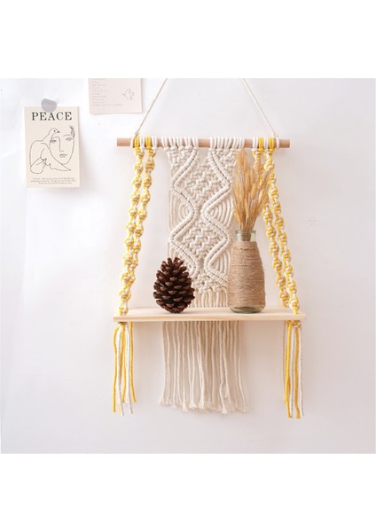 Tek Katlı Makrome Boho Duvar Askılı Raf (Yurt Dışından) fırsatları