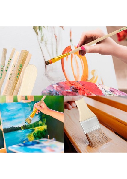 Akrilik Boyama Için Boya Fırçaları Paspas Fırçası Vücut Sanatı Yağlıboya Resim (Yurt Dışından) indirimleri