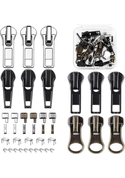 Fermuar Tamir Takımı 5 Fermuar Değiştirme Kaydırıcı Takımı (Yurt Dışından)