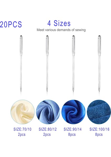 Dikiş Makinesi Iğneleri Jeans Universal Normal Nokta Dikiş Iğneleri (Yurt Dışından)
