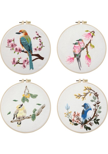 Yetişkinler Için 4'lü Nakış Seti Nakış Seti Birdie (Yurt Dışından)