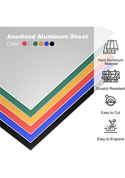 7X5X132 Inç Eloksallı Alüminyum Levha Seti 08 mm Kalınlığında Gravür Boşlukları (Yurt Dışından) fırsatları