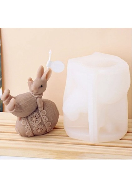 B-Dıy Sevimli Tavşan Mum Yapımı Aracı Paskalya Yumurtası Sabun Silikon Kalıp (Yurt Dışından) indirimleri