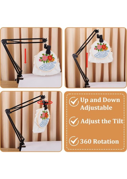 Siyah Nakış Masa Standı Takımı 8-12MM Delik El Nakış Standı (Yurt Dışından) fırsatları