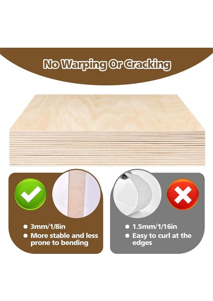 12X12 Inç - 3 mm Basswood Levhalar Kendin Yap El Sanatları Için 8 Adet Lazer Kesim (Yurt Dışından) fiyatları