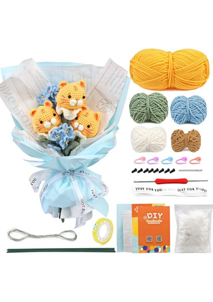 Yeni Başlayanlar Için Tığ Işi Setitığ Işi Kaplan Buket Seti (Yurt Dışından)