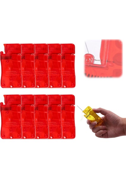 El Dikişi Için Otomatik Iğne Geçirici Kırmızı 10 Adet (Yurt Dışından) fiyatları