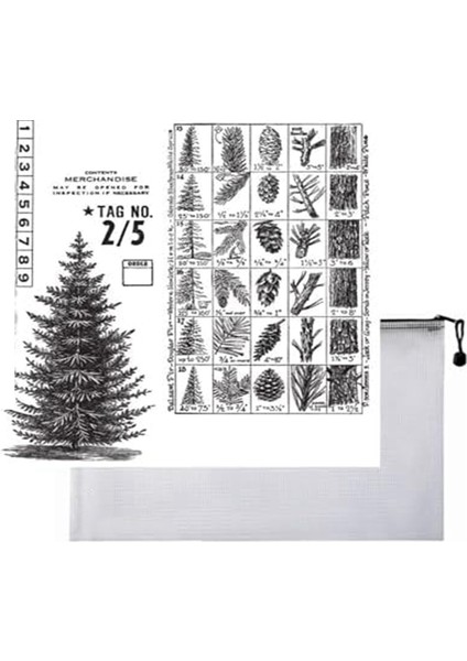 Winter Woodland Cling Damga Seti - File Saklama Çantası (Yurt Dışından)