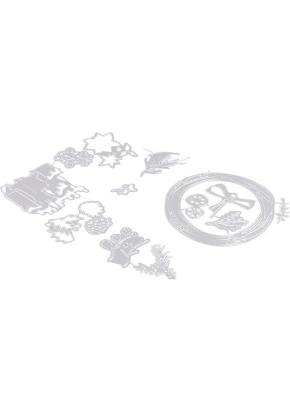 Noel Çelengi Kalıpları Kart Yapımı Scrapbooking Metal Kesme Kalıpları (Yurt Dışından) fiyatları