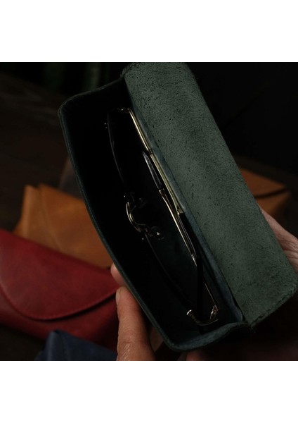 Hakiki Deri Lüks Gözlük Kılıfı Saklama Kabı fırsatları