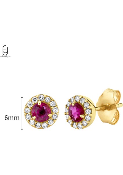 925 Sterling Silver Needle Rose Red Earrings Ladies Water Drop / Heart Shaped Pendant Gold Earrings Fashion Jewelry Gift (Yurt Dışından)