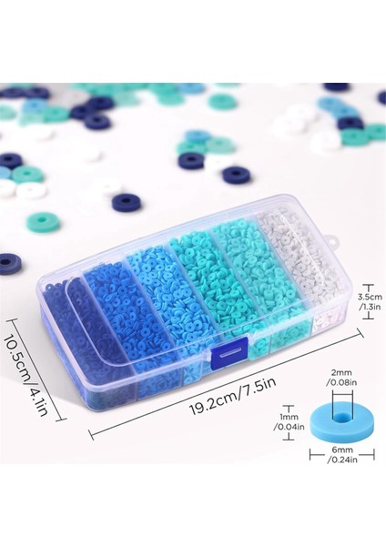 6000 Adet Bilezik Yapımı Için Kil Boncuk Polimer Kil Boncuk Mavi (Yurt Dışından) modelleri